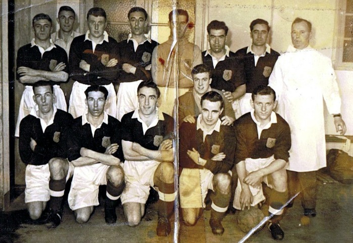 Tommy Ledgerwood Scotland B Team Taken sometime in Toulouse, on 11  November, 1952. Tommy Ledgerwood - Coldstream History Society