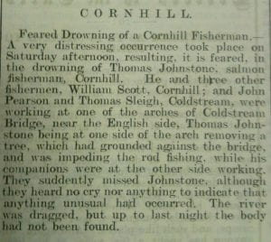 Thomas Johnstone Cornhill Drowned